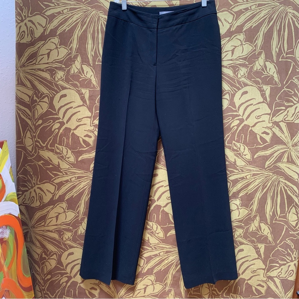 Ann Taylor Career Black Straight Classic Leg Trousers